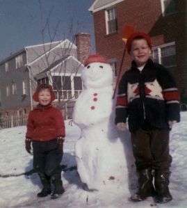 Christmas snowman 1960