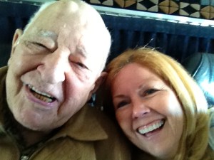 Iphone portrait with Dad on our flight to Seattle