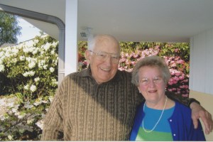 My Dad and our friend, Peggy Woods, at our Tacoma "house cooling" party, 2002