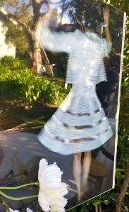 Mimi Chiang dancing, with reflection